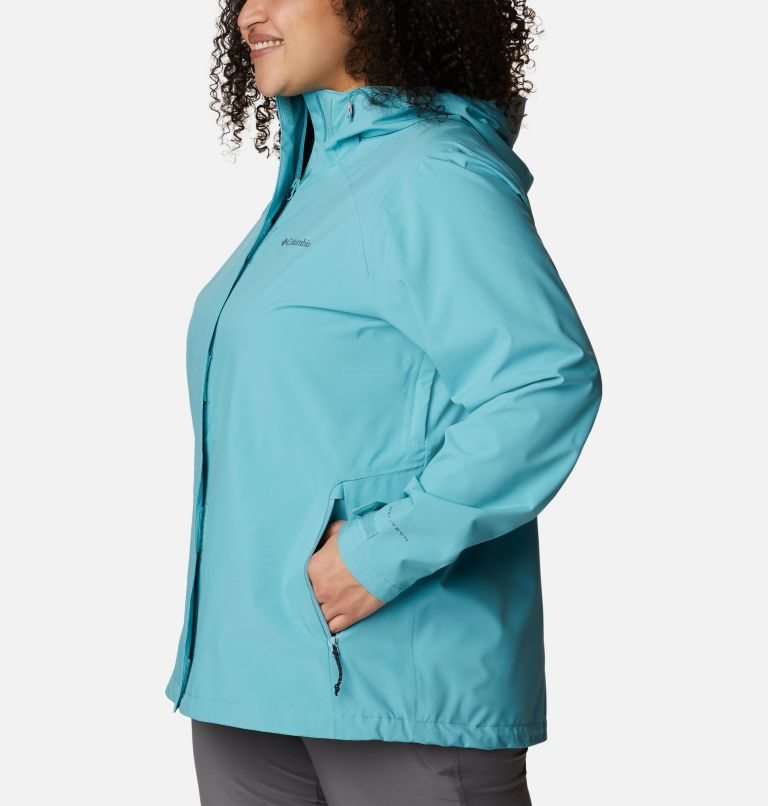 Women's Columbia Earth Explorer Shell Jackets Turquoise | Plus Size CA-T8341